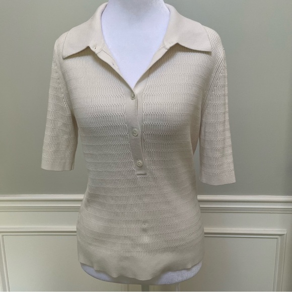 Banana Republic Cream Rayon Sweater S - Picture 1 of 7
